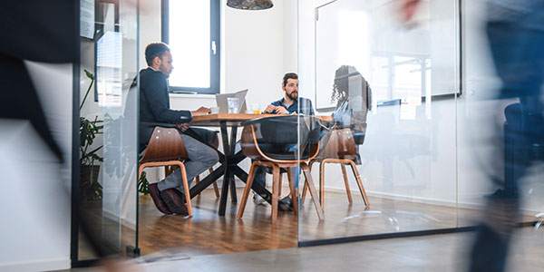 people meeting in office