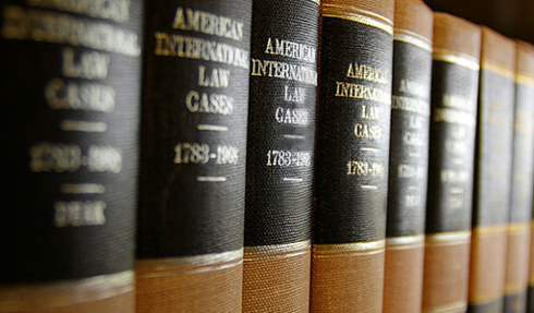 row of law books